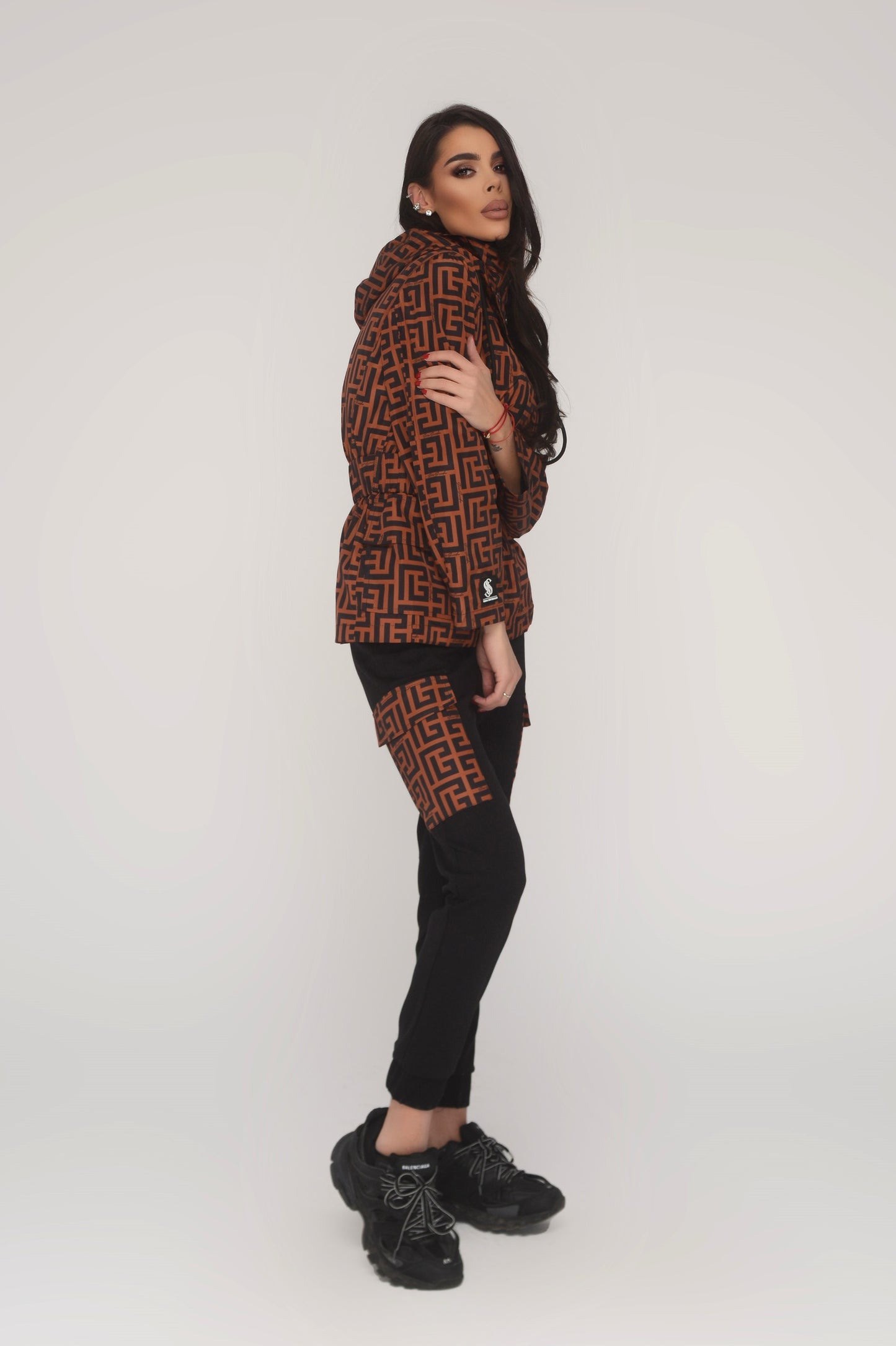 Спортен Панталон с Джобове Монограм /Brown/